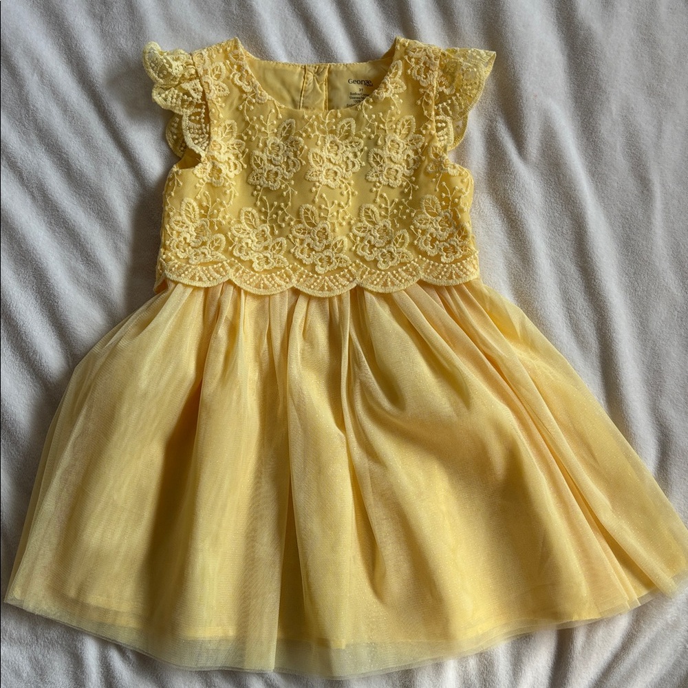 George Yellow Embroidered Dress